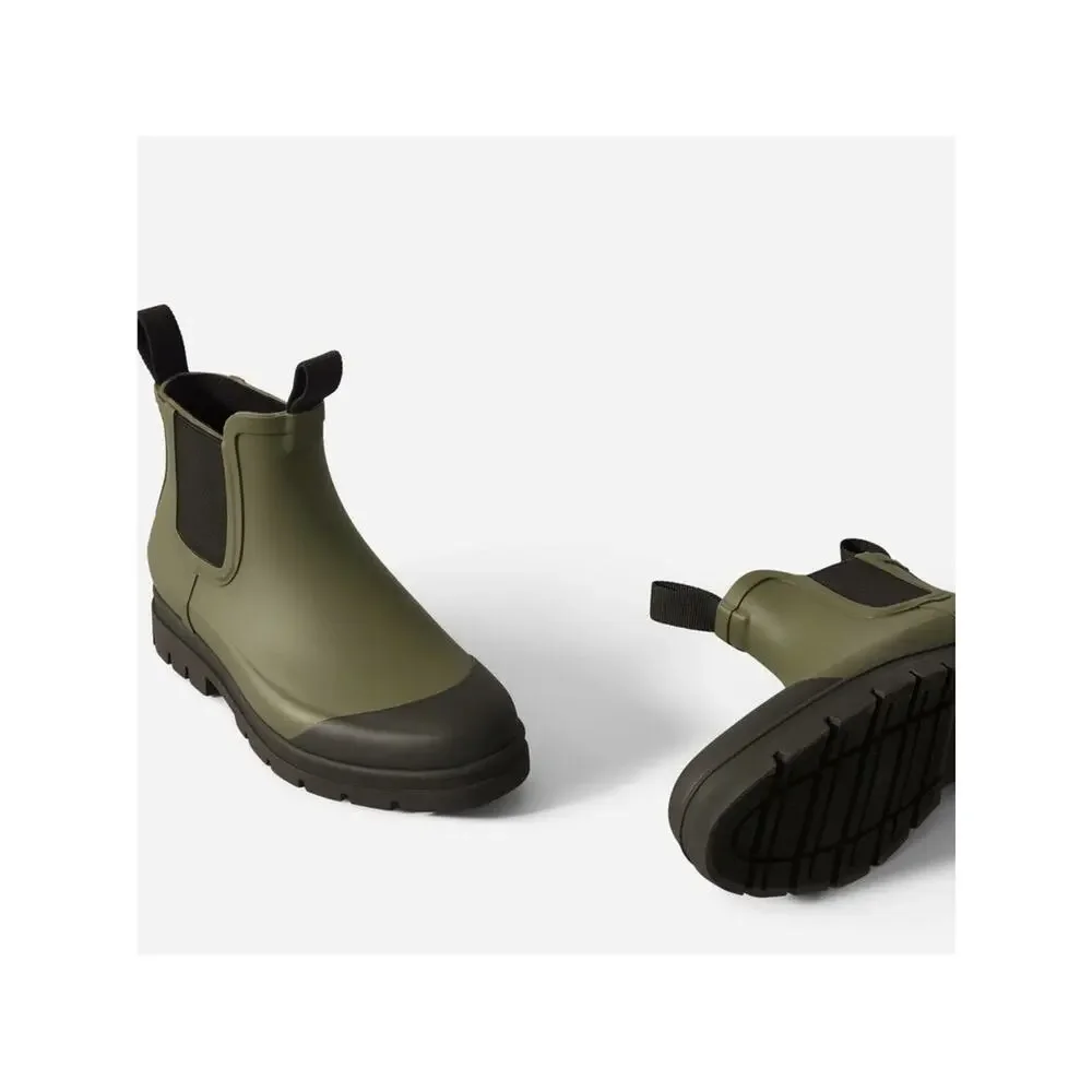 Everlane Forest Green Chelsea Rain Boots Size 6 Waterproof Lug Sole NWOB